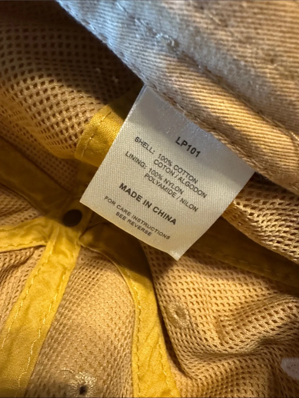 Adams Pale Yellow Baseball Cap with b. loved script
